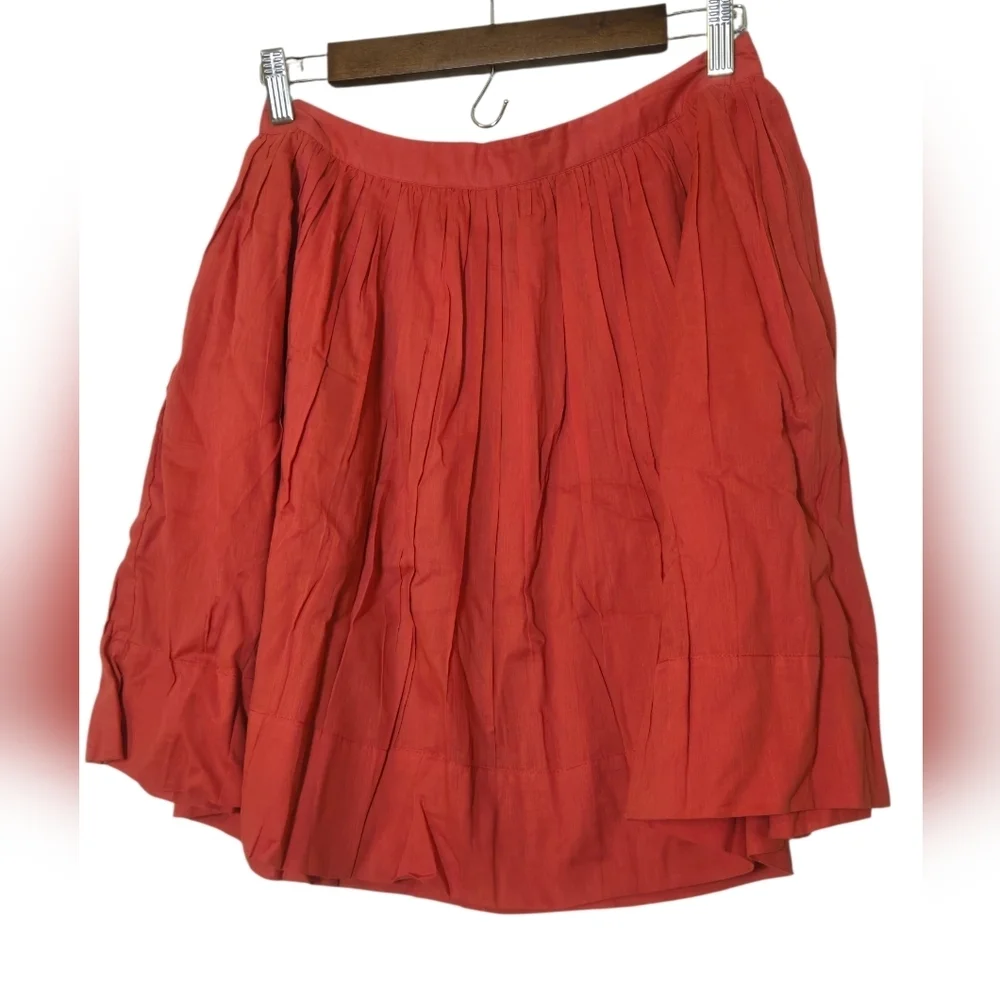 Women's Gathered A-Line Skirt Red Sz M NWT